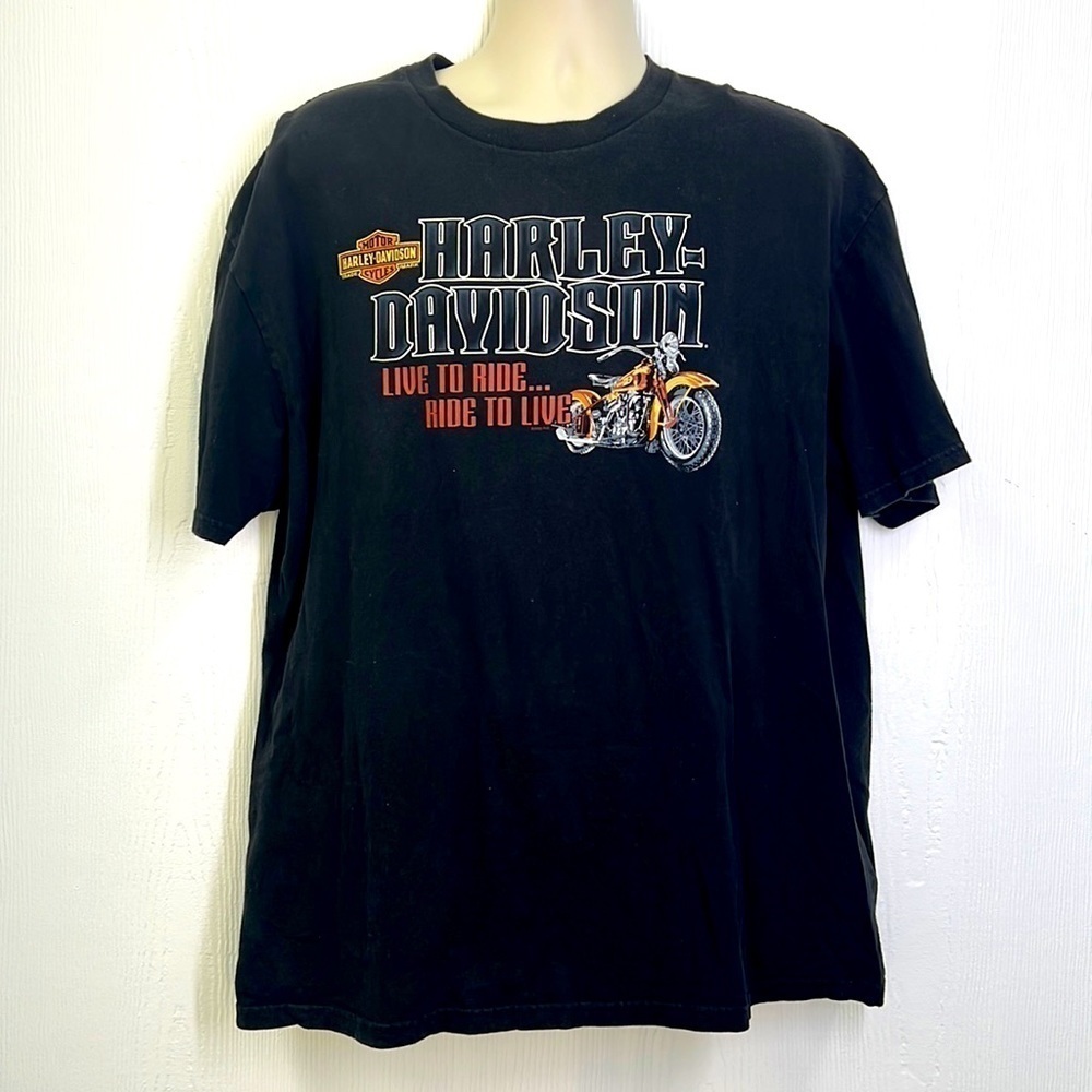 Harley Davidson - 2009 Pirate Girl On Motorcycle Savannah Georgia T Shirt XXL